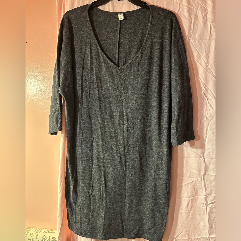 Old Navy Dark Gray V-Neck Tunic